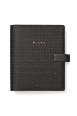 Kalendárium, gyűrűs, betétlapokkal, A5, FILOFAX "Moonlight", fekete